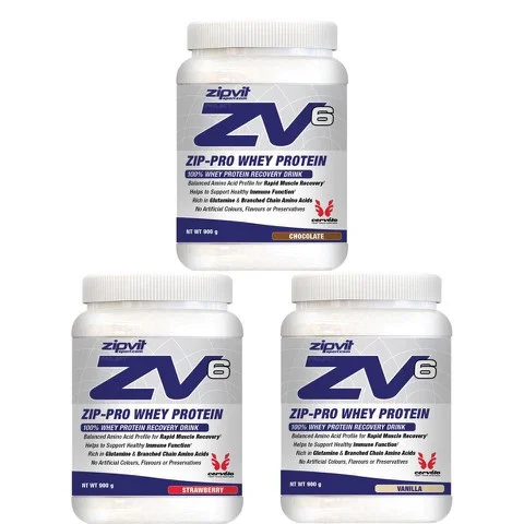 ZipVit ZV6 Zip-Pro Whey Protein - 900g - Tub - Chocolate Image 1