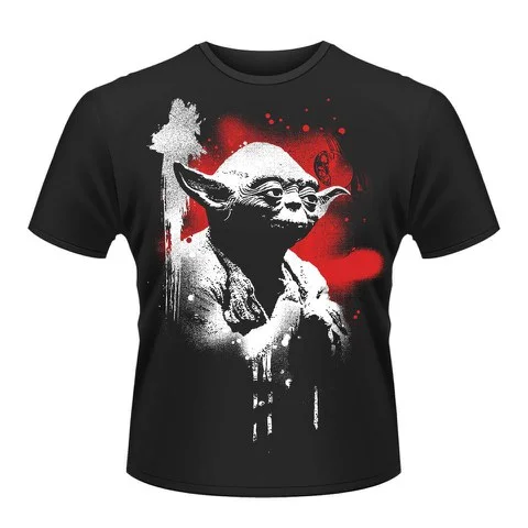 Star Wars Men's T-Shirt - Yoda - L - Black Image 1