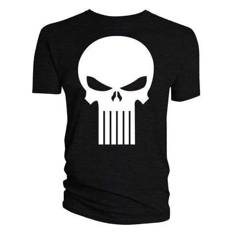The Punisher Skull Logo T-Shirt - Black - L - Black Image 1
