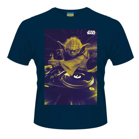 Star Wars Men's T-Shirt - DJ Yoda - Blue - S - Blue Image 1