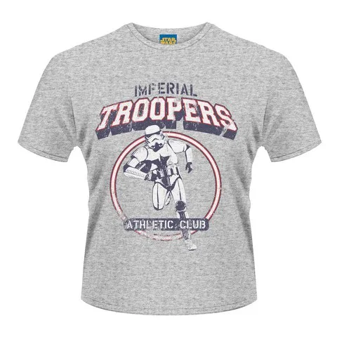 Star Wars Men's T-Shirt - Imperial Troopers Athletic Club - Grey - S - Grey Image 1