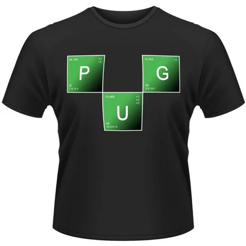 Pug Breaking Bad Men's T-Shirt - Elements - Black - S - Black Image 1