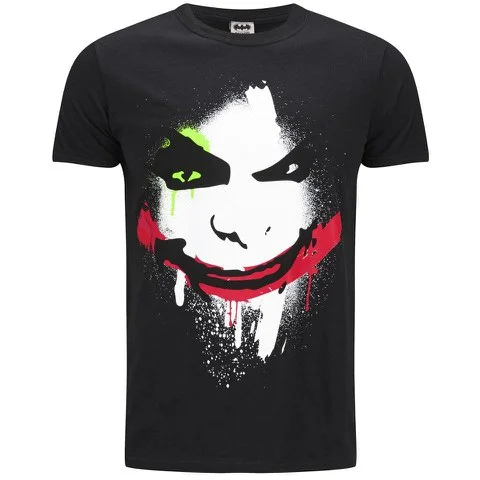 DC Comics Men's Joker Big Face T-Shirt - Black - S - Black Image 1
