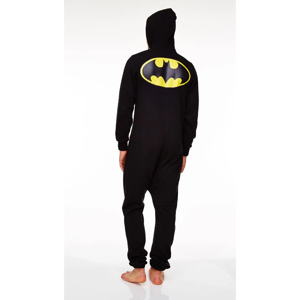 DC Comic Men's Batman Adult Onesie Black Image 1