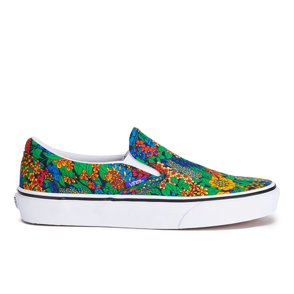Vans Women's Classic Slip-On Liberty Trainers - Multi Floral/True White - 3 - Multi Image 1