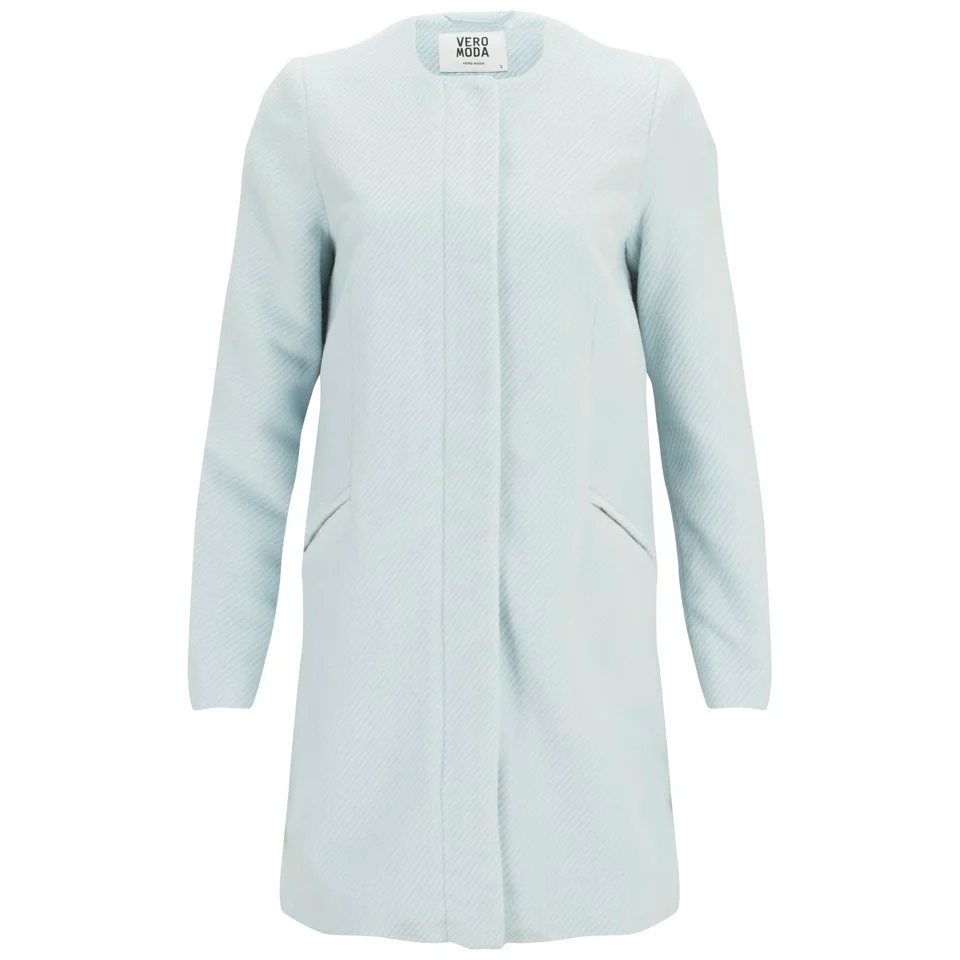 Vero Moda Women's Money Pastel Coat - Baby Blue - XS/UK 8 - Blue Image 1