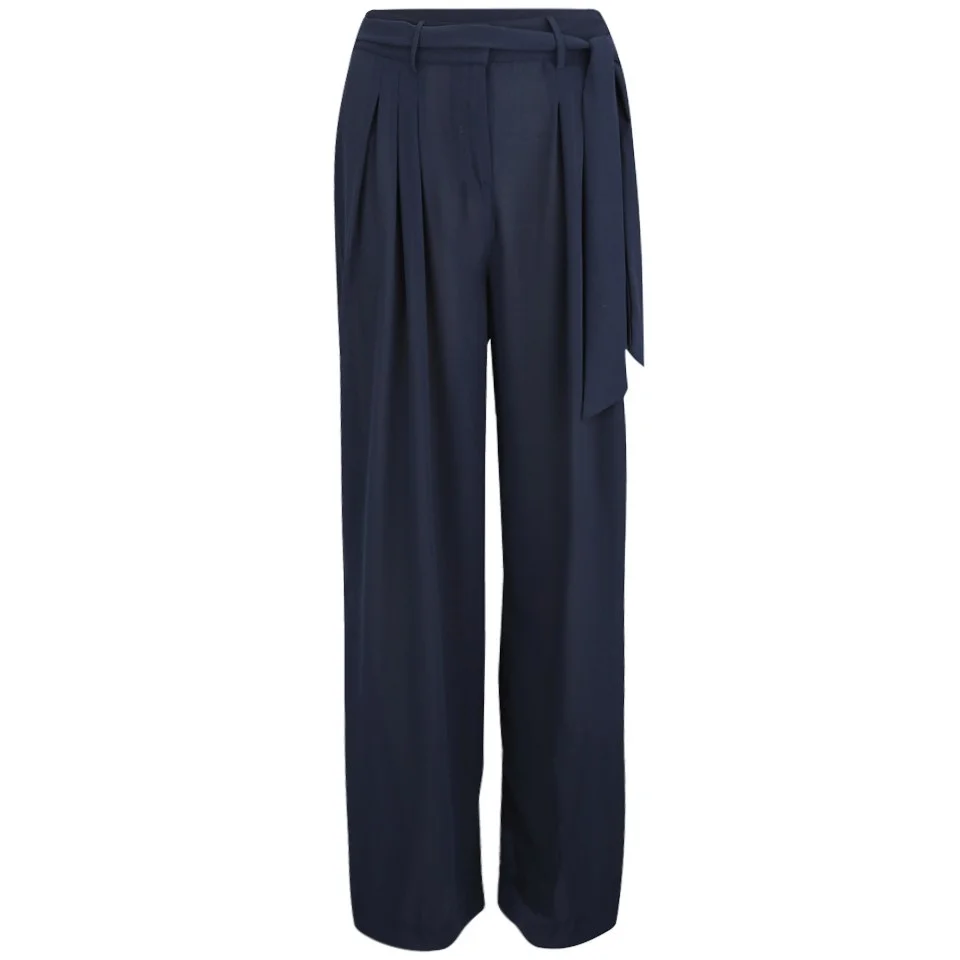 Vero Moda Women's Nia Beach Trousers - Black Iris - UK 8 - Navy Image 1