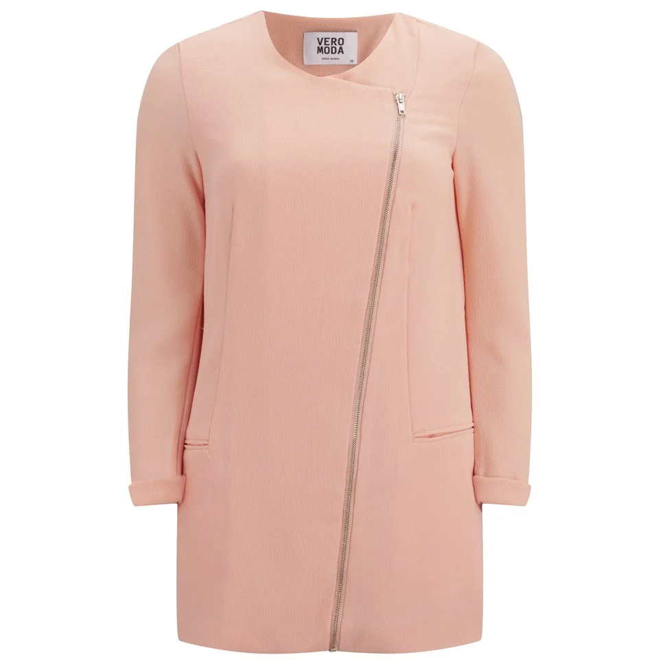 Vero Moda Women's Karo Pastel Jacket - Tropical Peach - UK 8 - Peach Image 1