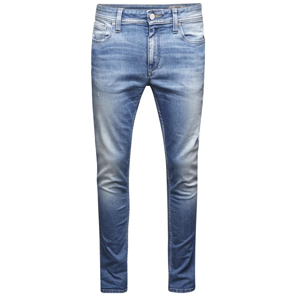 Jack & Jones Men's Ben Original Skinny Fit Jeans - Light Wash - 30S - Blue Image 1