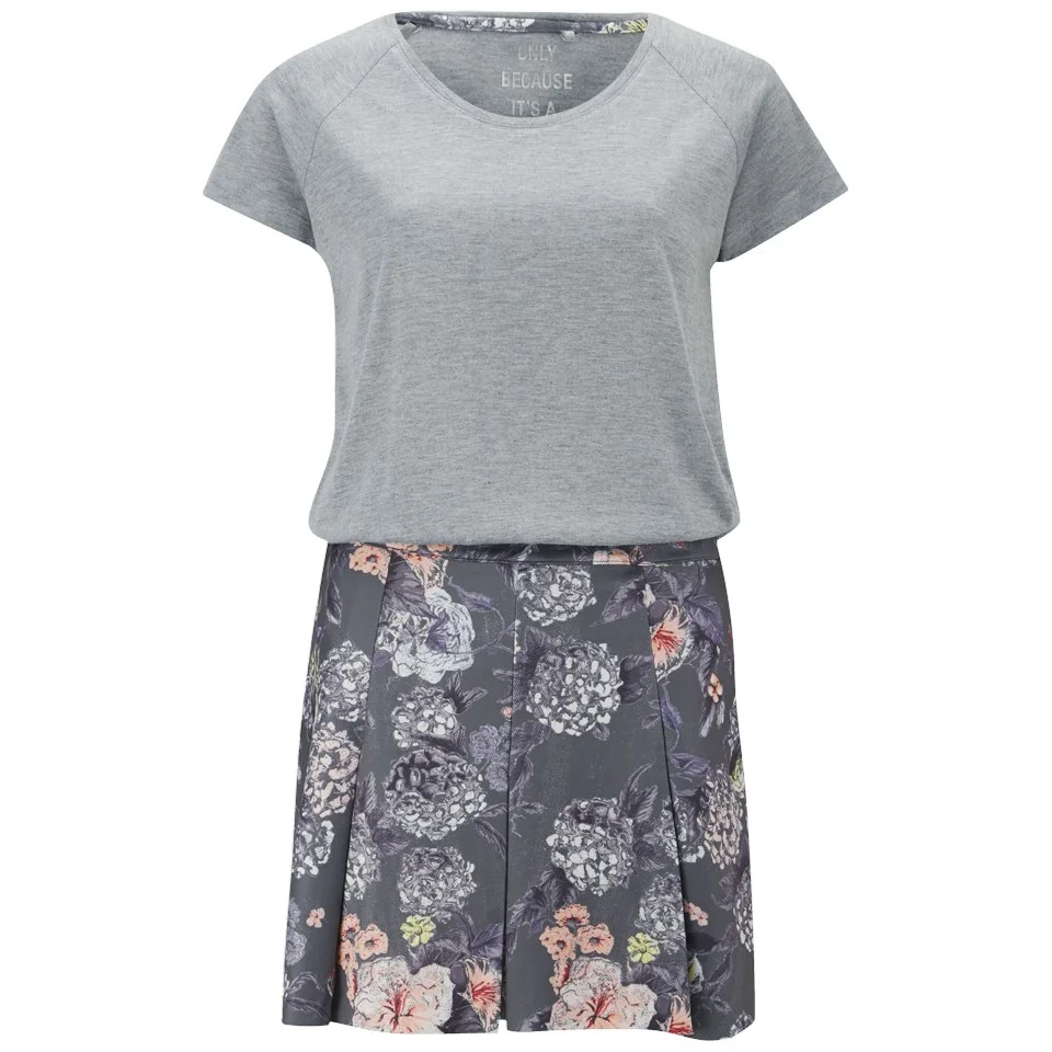 ONLY Women's Anna Printed Dress - Grey Melange - XS/UK 6 - Multi Image 1