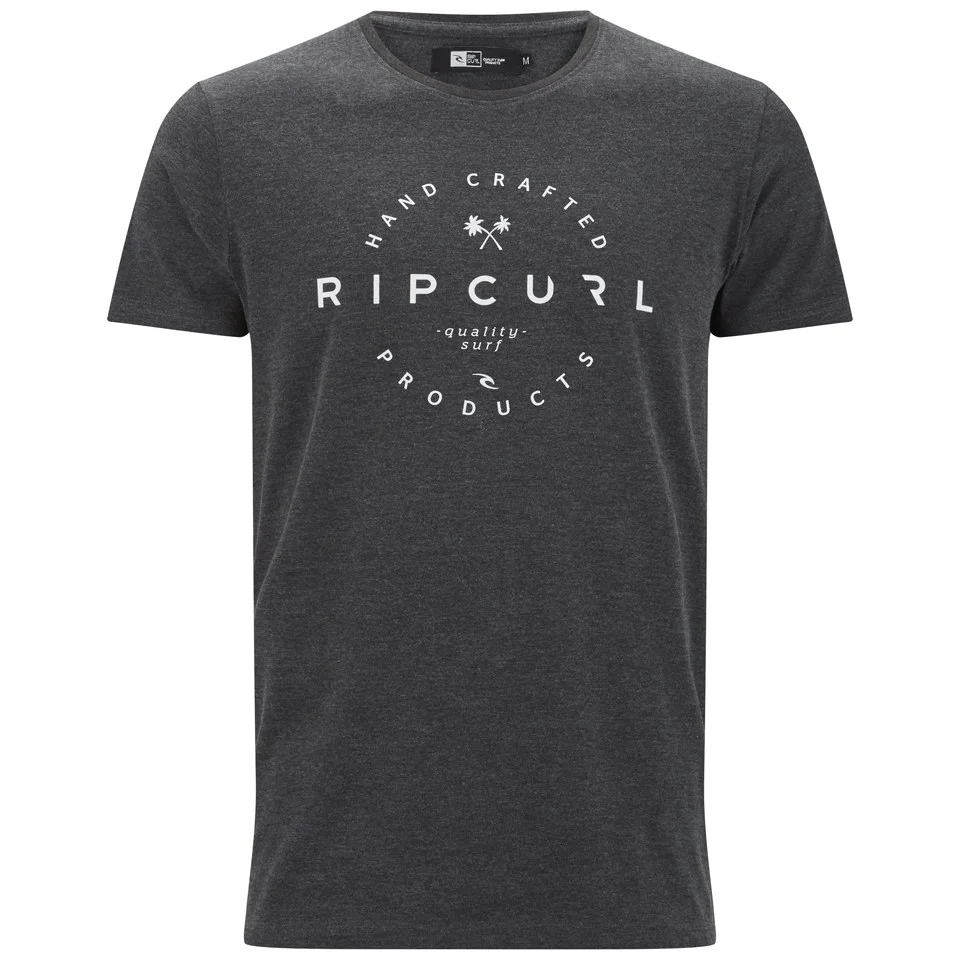 Rip Curl Men's Zinc Print Slim Fit T-Shirt - Black Marl - S - Black Image 1