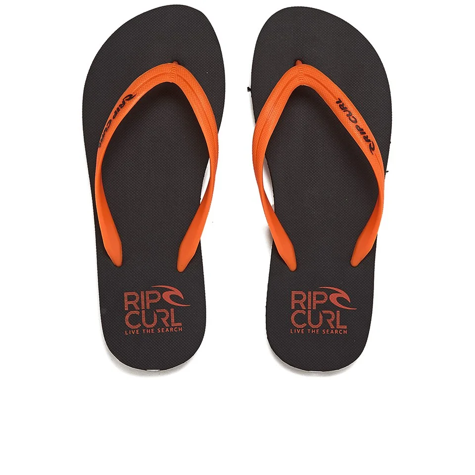 Rip Curl Men's MC EVA Flip Flops - Black/Orange - UK 7 - Black Image 1