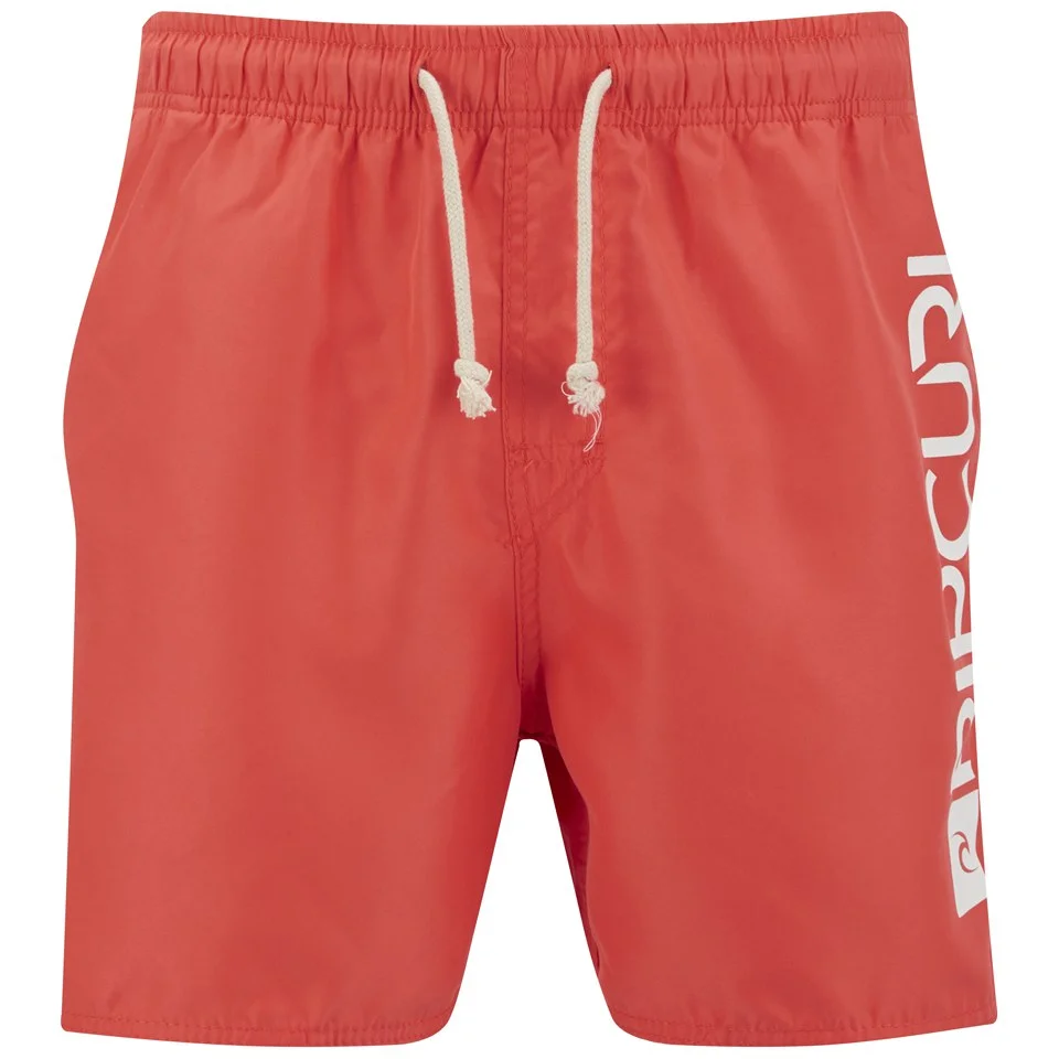 Rip Curl Men's Aggrobrash 16 Inch Volley Swim Boardshorts - Hot Coral - S - Coral Image 1