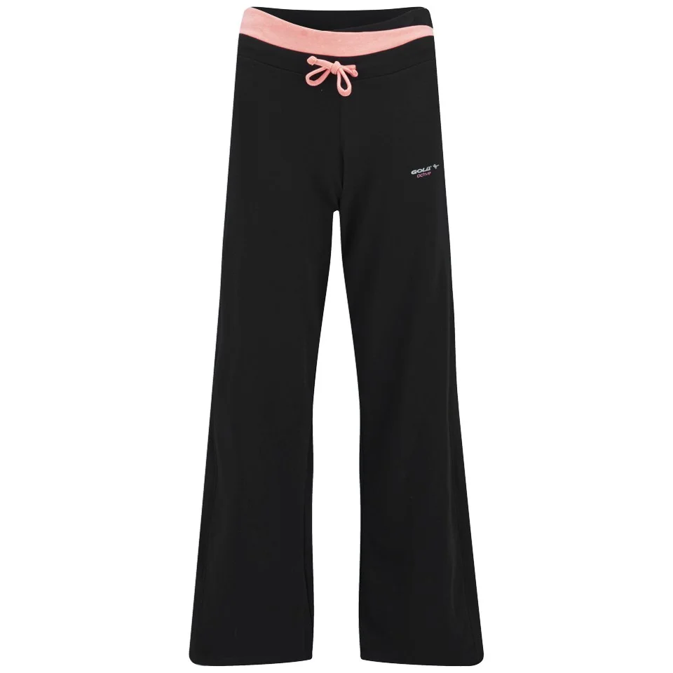 Gola Women's Monica Wide Leg Training Pants - Black/Coral - UK 8 - Black Image 1