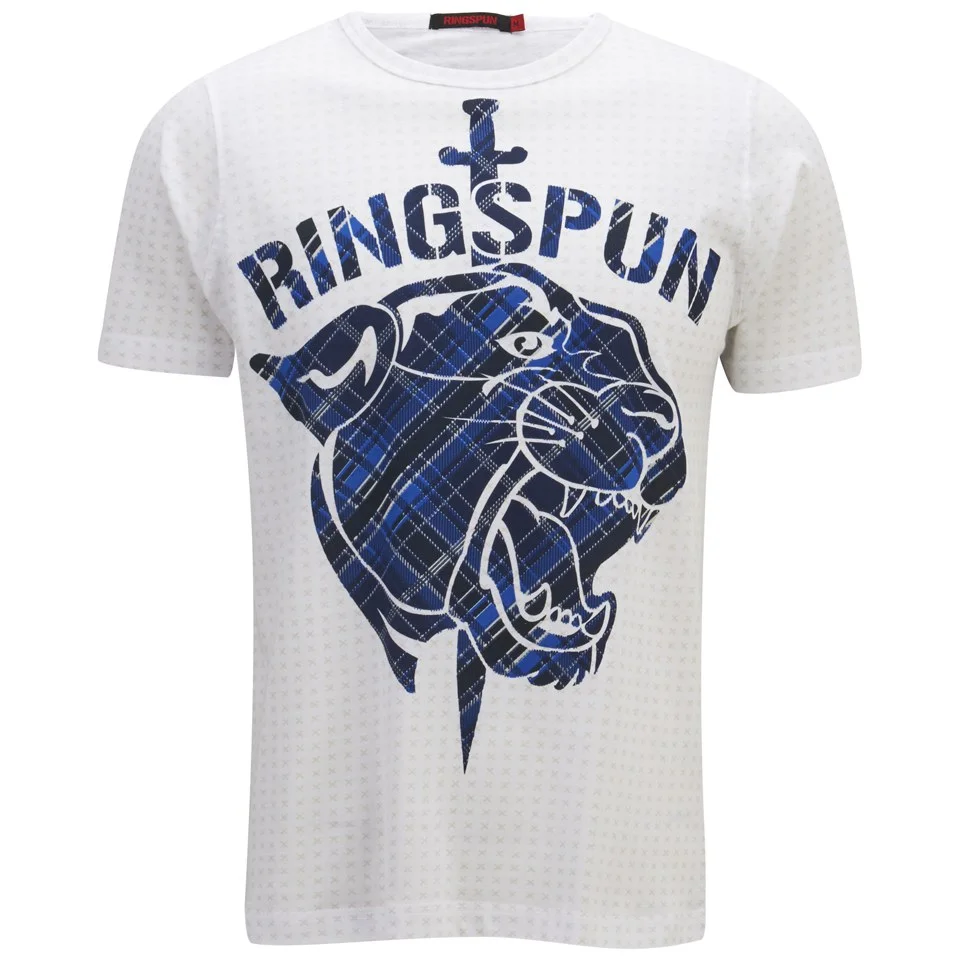 Ringspun Men's Enron Printed T-Shirt - White - S - White Image 1