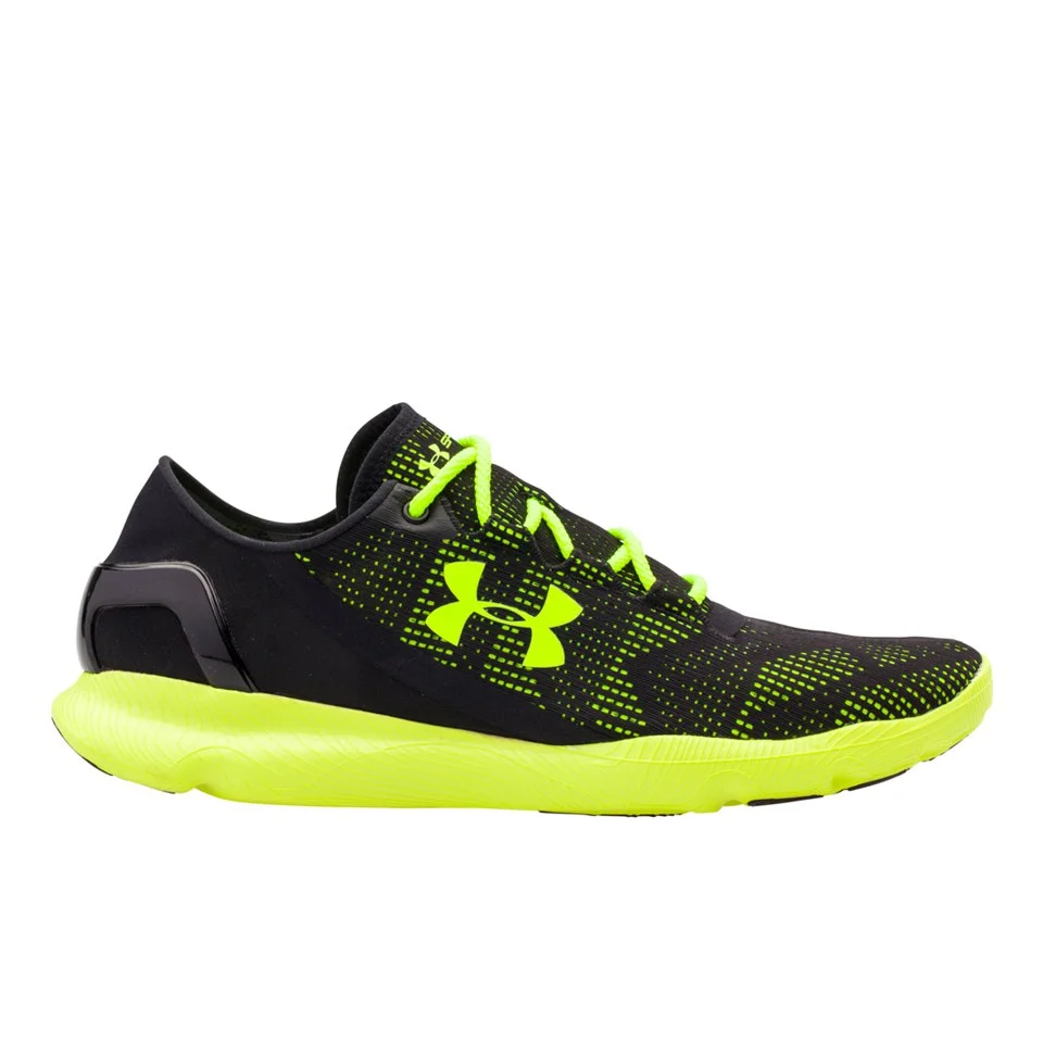 Under Armour Men's SpeedForm Apollo Vent Running Shoes - Black/High-Vis Yellow - UK 6 - Black/Yellow Image 1