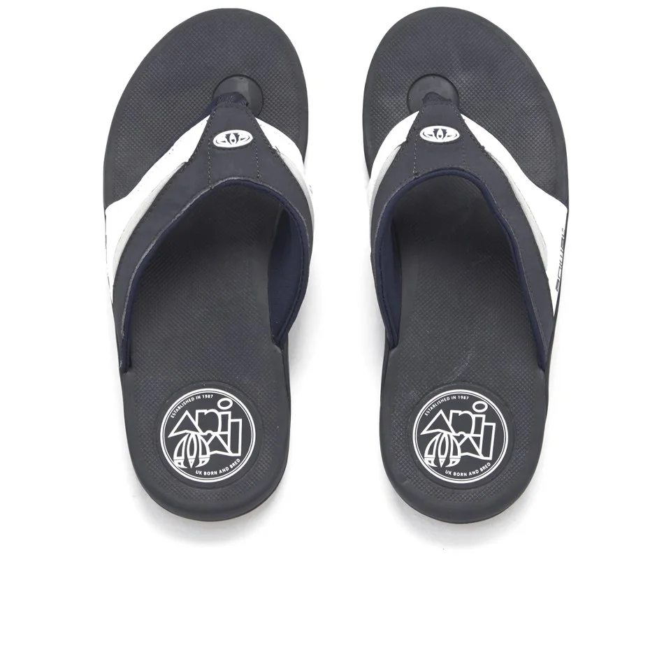 Animal Men's Fader Premium Flip Flops - Navy - UK 7 - Blue Image 1
