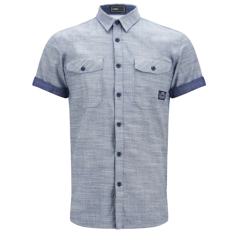 Jack & Jones Men's Short Sleeved Erik Shirt - Light Denim - S - Blue Image 1