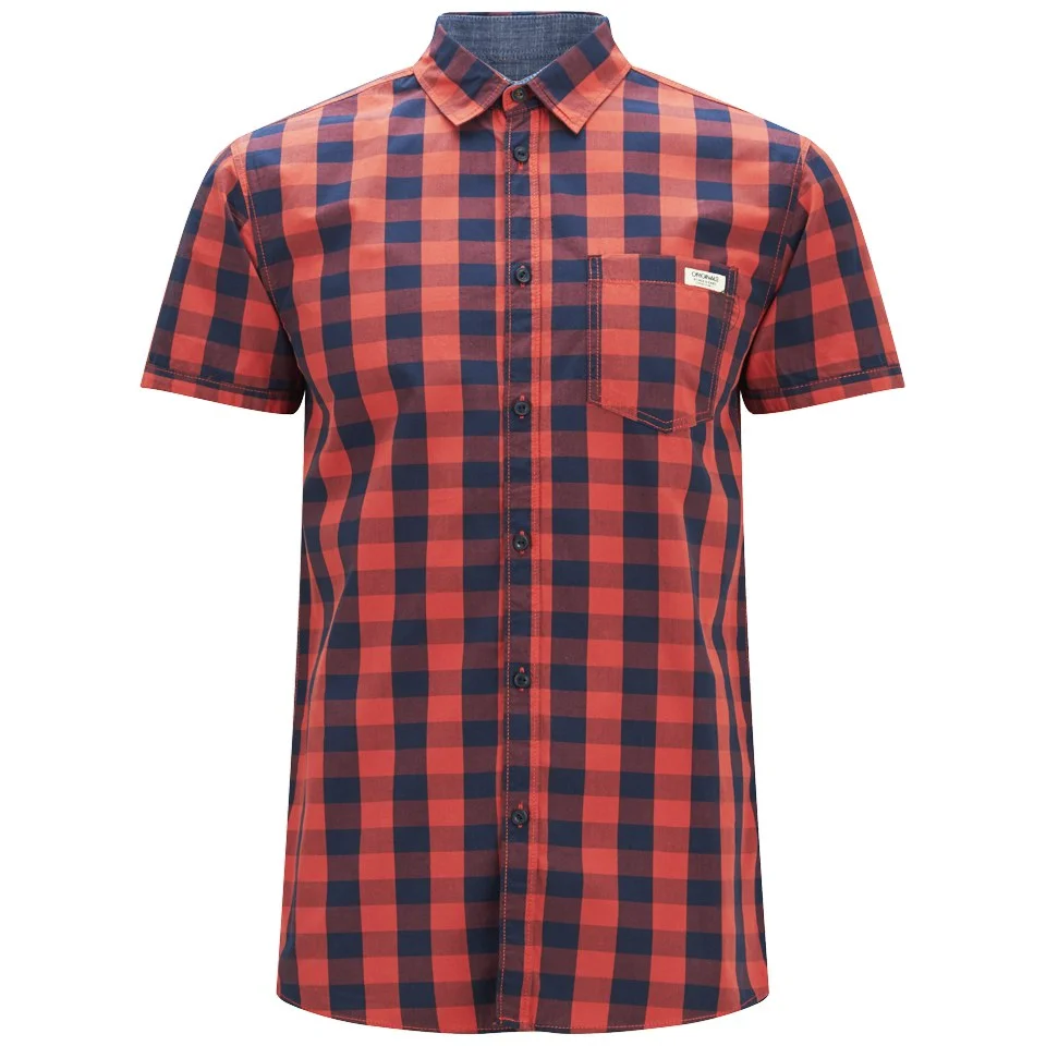Jack & Jones Originals Men's Short Sleeved East Shirt - Red Check - S - Red Image 1