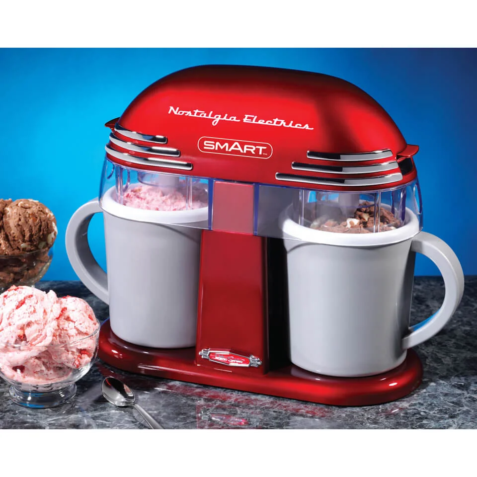 SMART Retro 50’s Style Double Ice Cream Maker Image 1