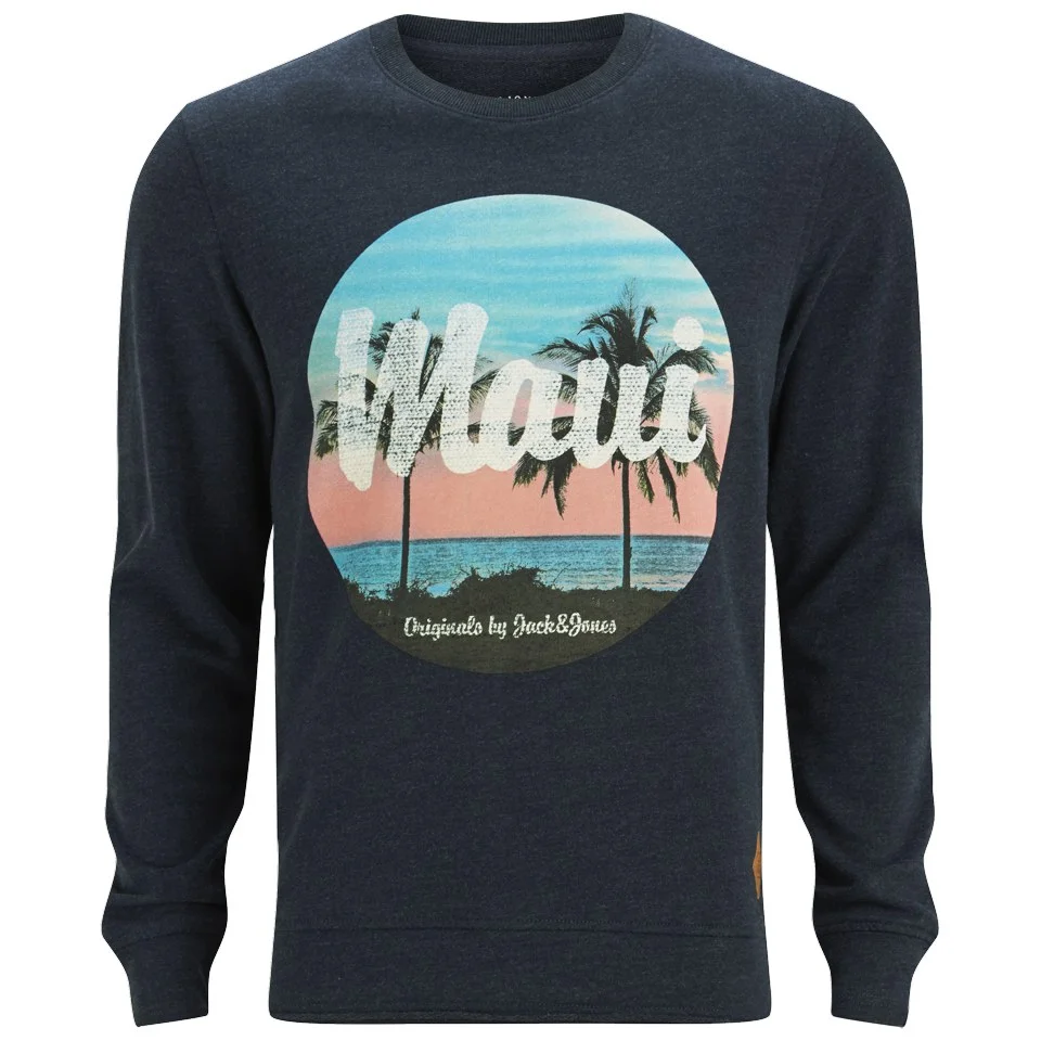 Jack & Jones Men's Originals Mike Crew Neck Sweatshirt - Dress Blues - S - Blue Image 1