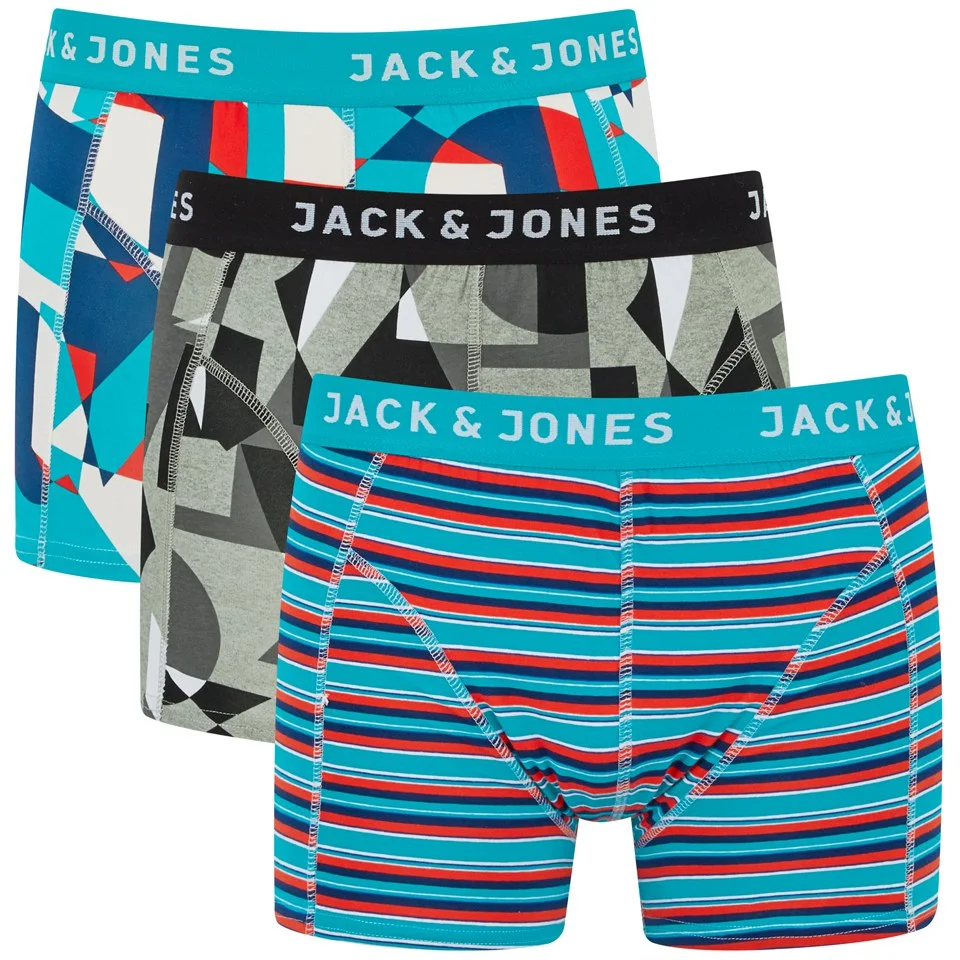 Jack & Jones Men's Cartoon Regular 3-Pack Boxers - White - S - White Image 1