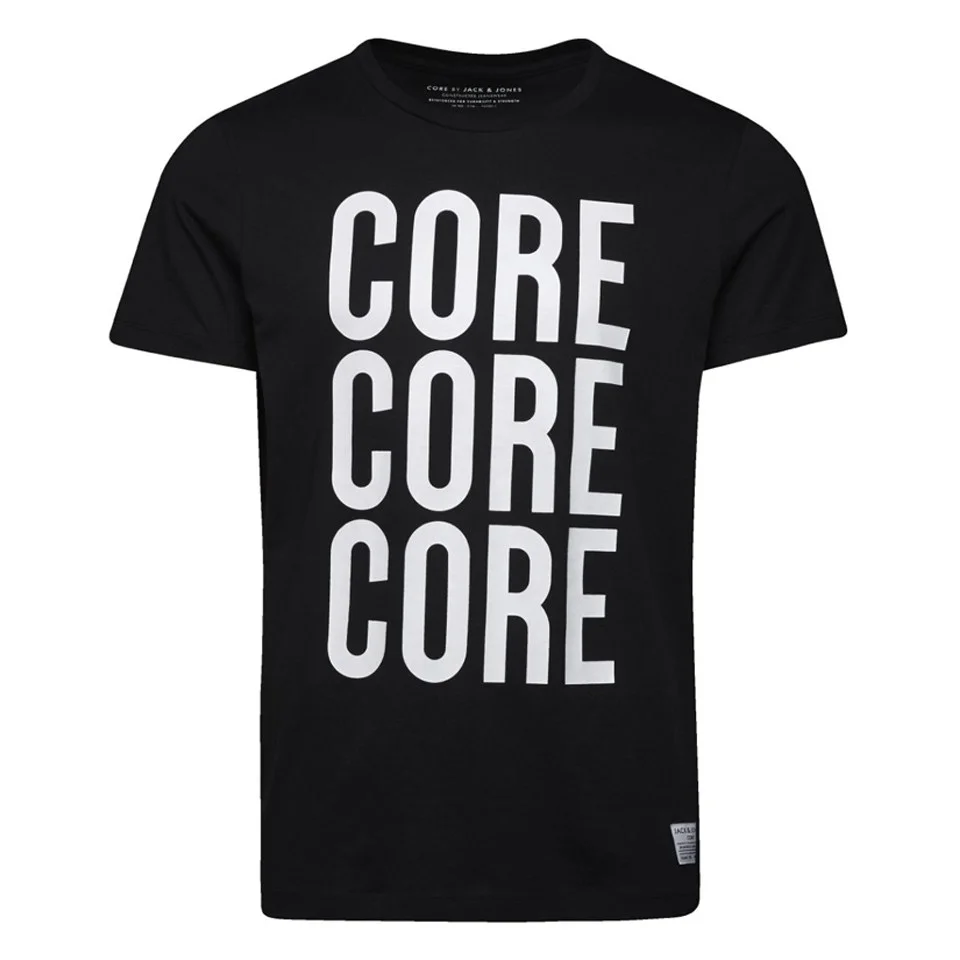Jack & Jones Men's Core Fly T-Shirt - Black and White - S - Black Image 1
