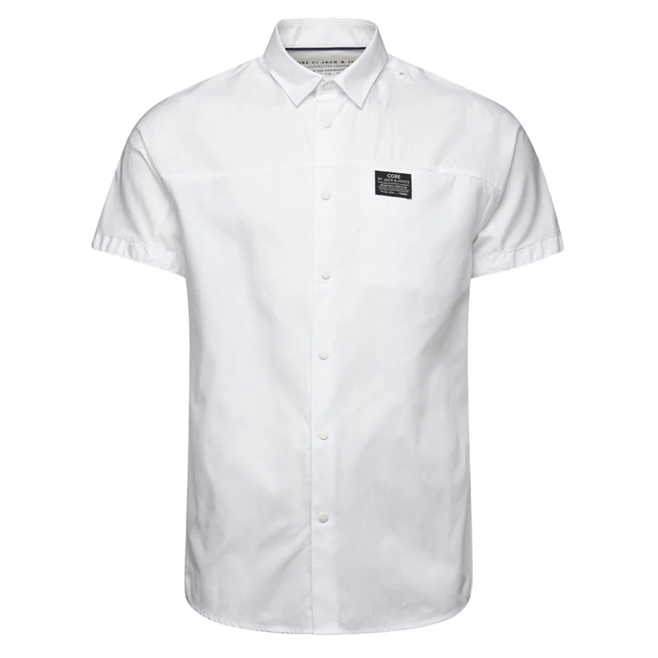 Jack & Jones Men's Core Rise Short Sleeve Shirt - White - S - White Image 1