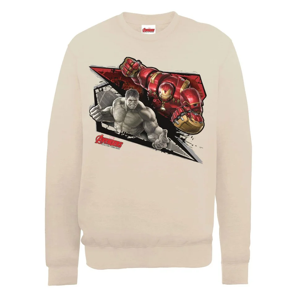 Marvel Avengers Age of Ultron Hulk vs. Hulkbuster Shards Sweatshirt - Beige - S - Beige Image 1