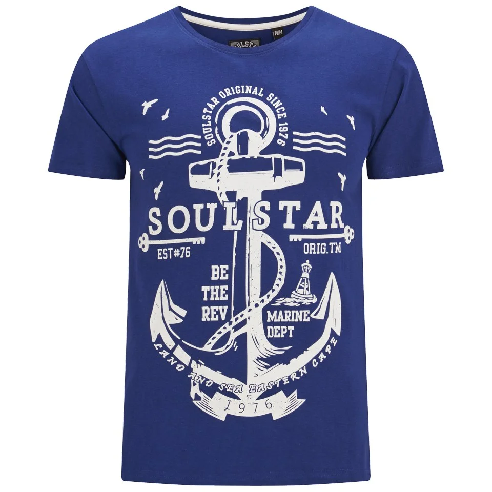 Soul Star Men's Webster T-Shirt - Royal Mel - S - Blue Image 1