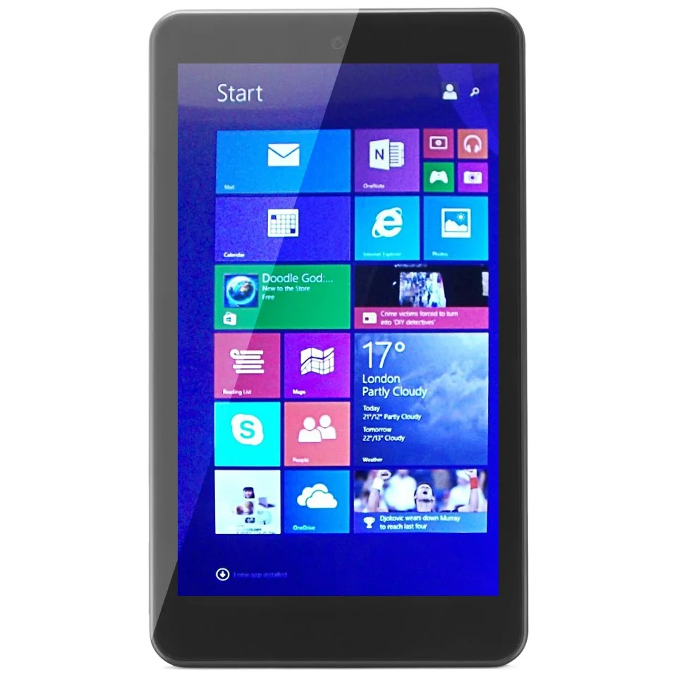 Hipstreet W7 (HS-7DTB34) 16GB 7 Inch Tablet - Black (Windows 8 and 1 Years Subscription of Office 365 Preloaded) Image 1