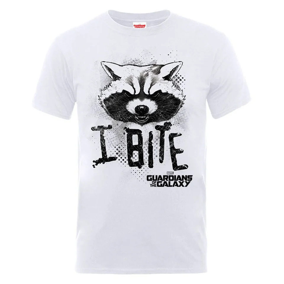 Marvel Guardians of the Galaxy Men's I Bite T-Shirt - White - S - White Image 1