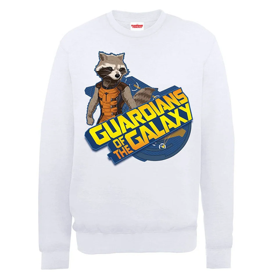 Marvel Guardians of the Galaxy Rocket Logo Sweatshirt - White - S - White Image 1