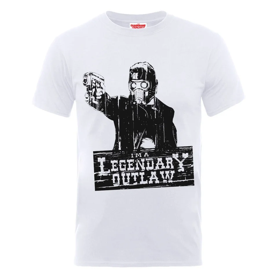 Marvel Guardians of the Galaxy Men's Legendary Outlaw T-Shirt - White - S - White Image 1