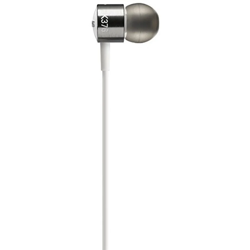 AKG K 376 Premium Aluminium Earphones with In-Line Remote and Mic - White Image 1
