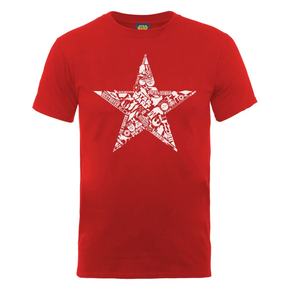 Star Wars Men's Star Montage T-Shirt - Red - S - Red Image 1