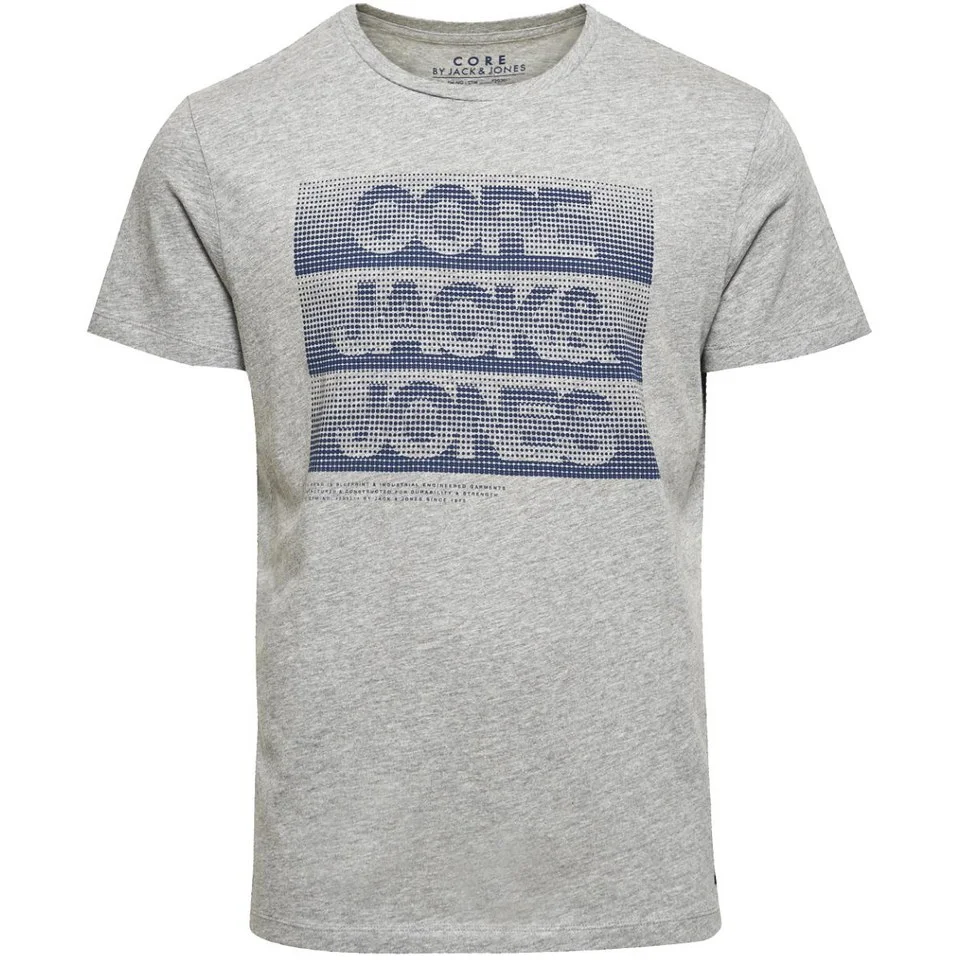 Jack & Jones Men's Hundred T-Shirt - Light Grey Melange - L - Grey Image 1