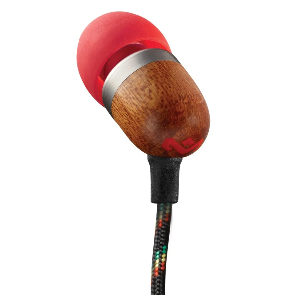 The House of Marley Smile Jamaica Earphones (Includes In-Line 1 Button Mic) - Fire Image 1