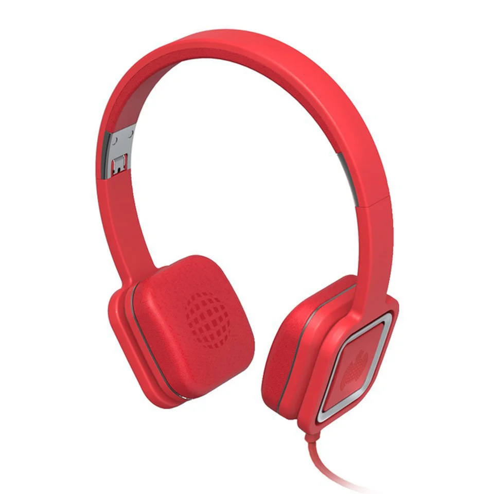 Ministry of Sound Audio On, On Ear Headphones - Red and Gun Metal Image 1