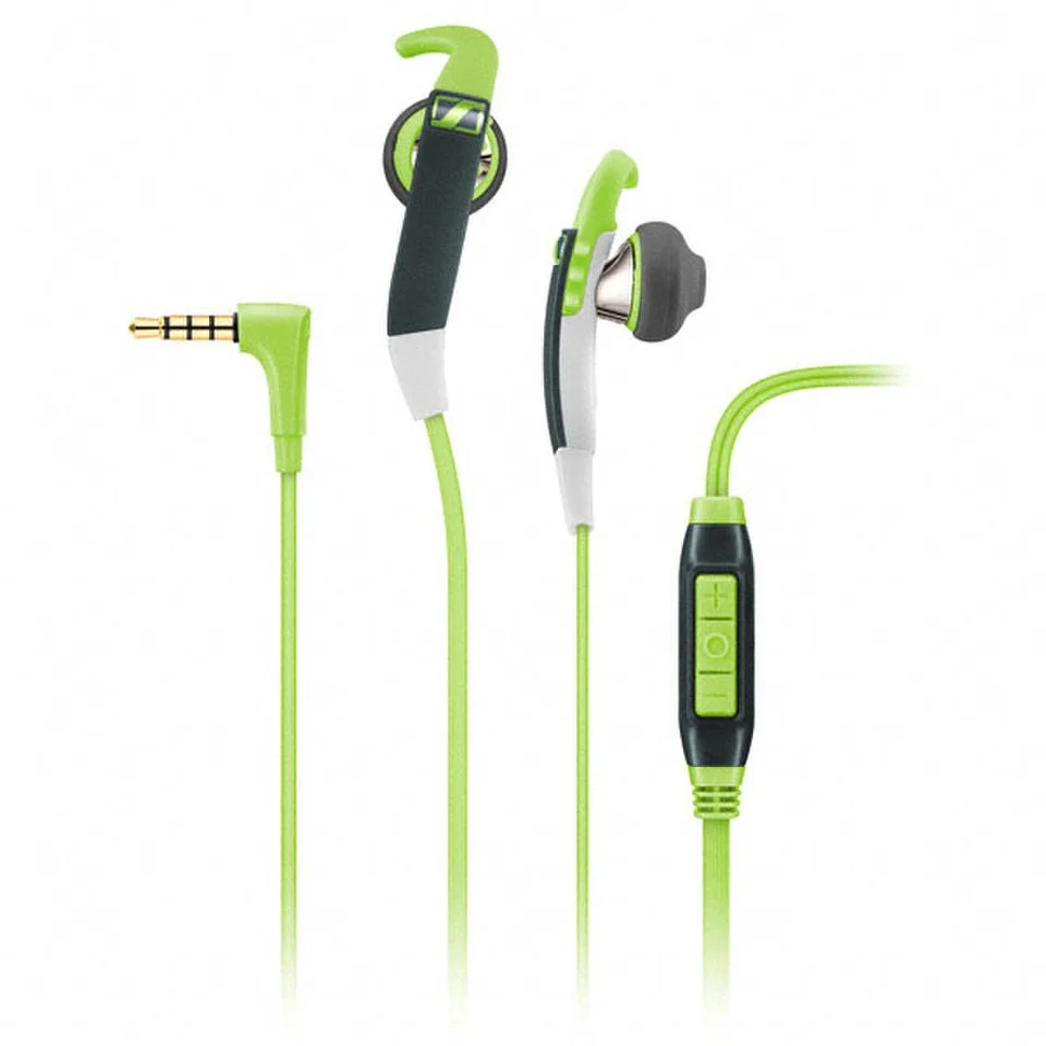 Sennheiser MX 686G Sports Earphones Inc In-Line Remote & Mic - Green/Grey - Other Devices Image 1