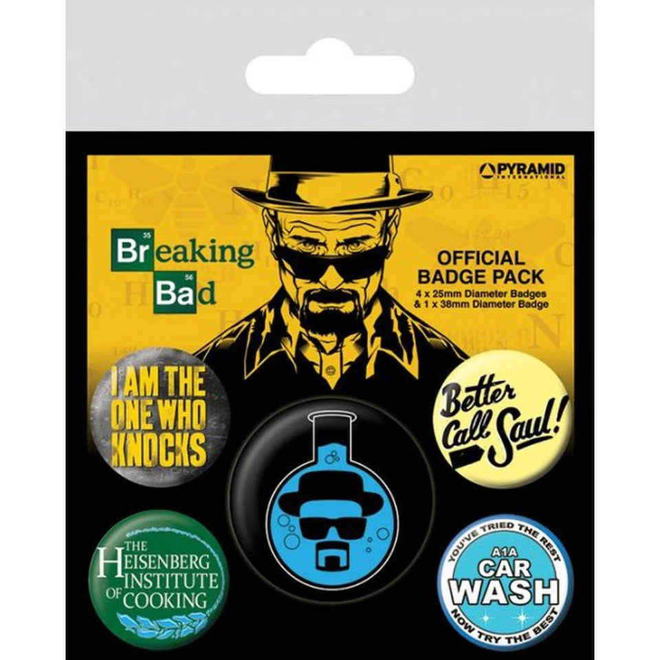 Breaking Bad Heisenberg Flask - Badge Pack Image 1