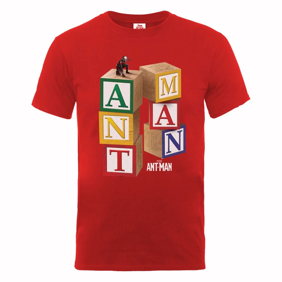 Marvel Men's Ant Man Blocks T-Shirt - Red - S - Red Image 1