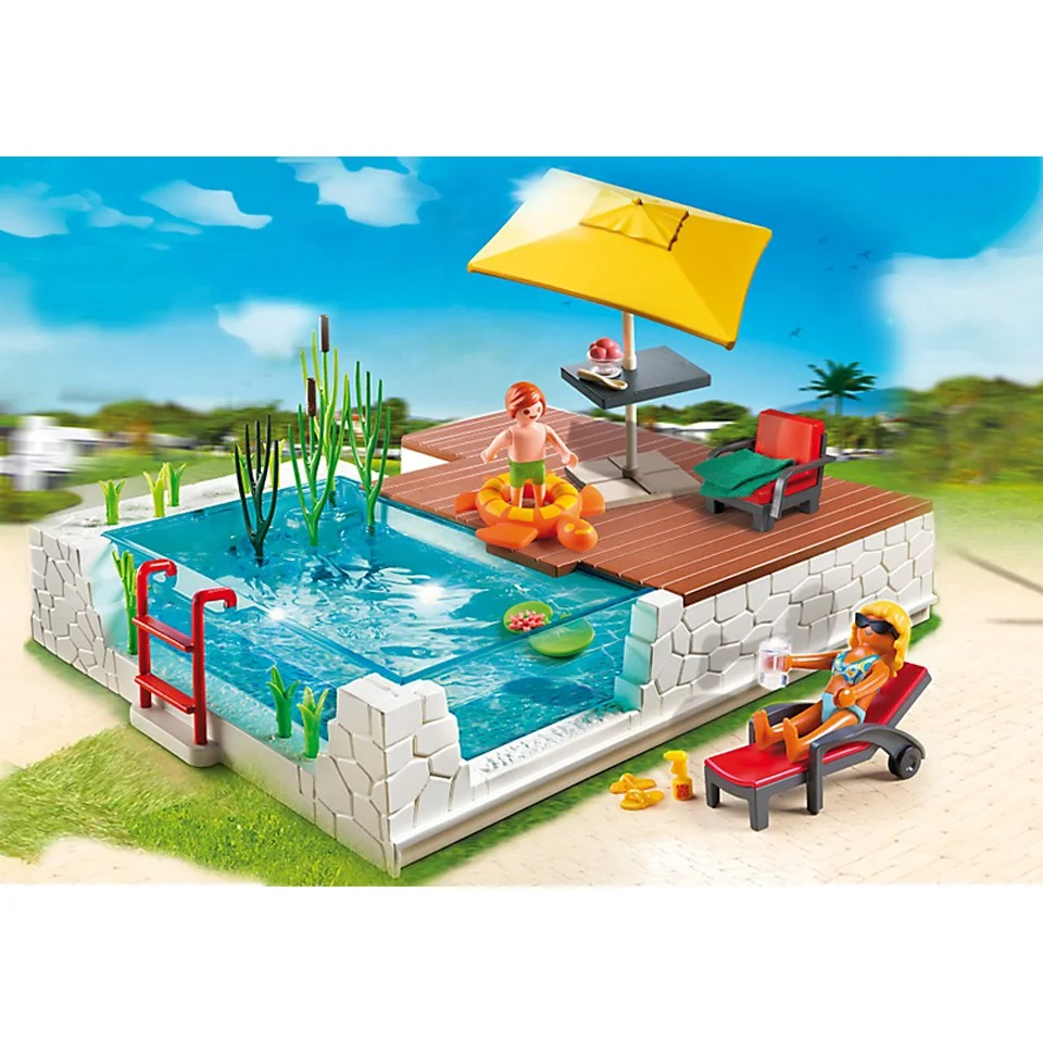 Playmobil Swimming Pool with Terrace (5575) Image 1