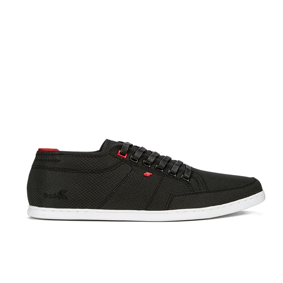 Boxfresh Men's Sparko Ripstop Low Top Trainers - Black/Chilli Red - UK 7 - Black Image 1