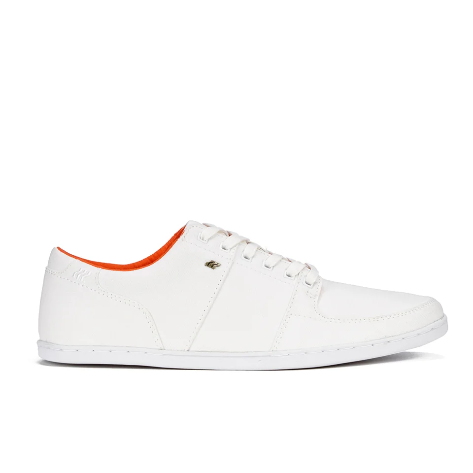 Boxfresh Men's Spencer Waxed Canvas Low Top Trainers - White/Orange - UK 7 - White Image 1