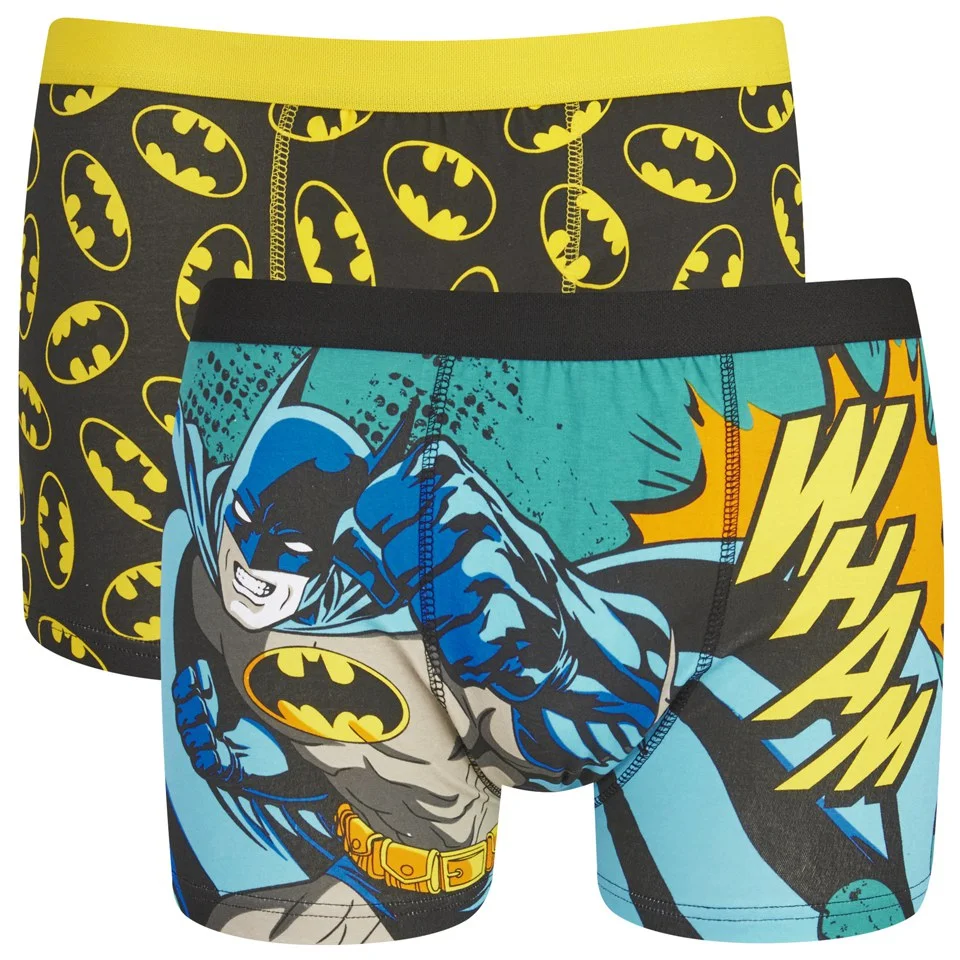 Batman Men's 2 Pack All Over Print Boxers - Blue - S - Blue Image 1