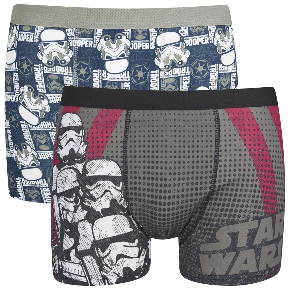 Star Wars Men's 2 Pack Stormtrooper Boxers - Black - S - Black Image 1