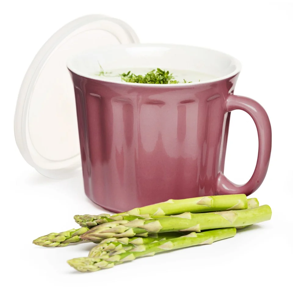 Sagaform Soup Mug with Lid - Pink Image 1