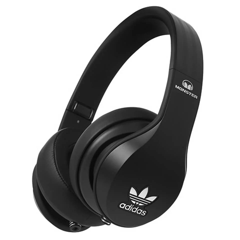 adidas Originals by Monster Headphones (3-Button Control Talk & Passive Noise Cancellation) - Black Image 1