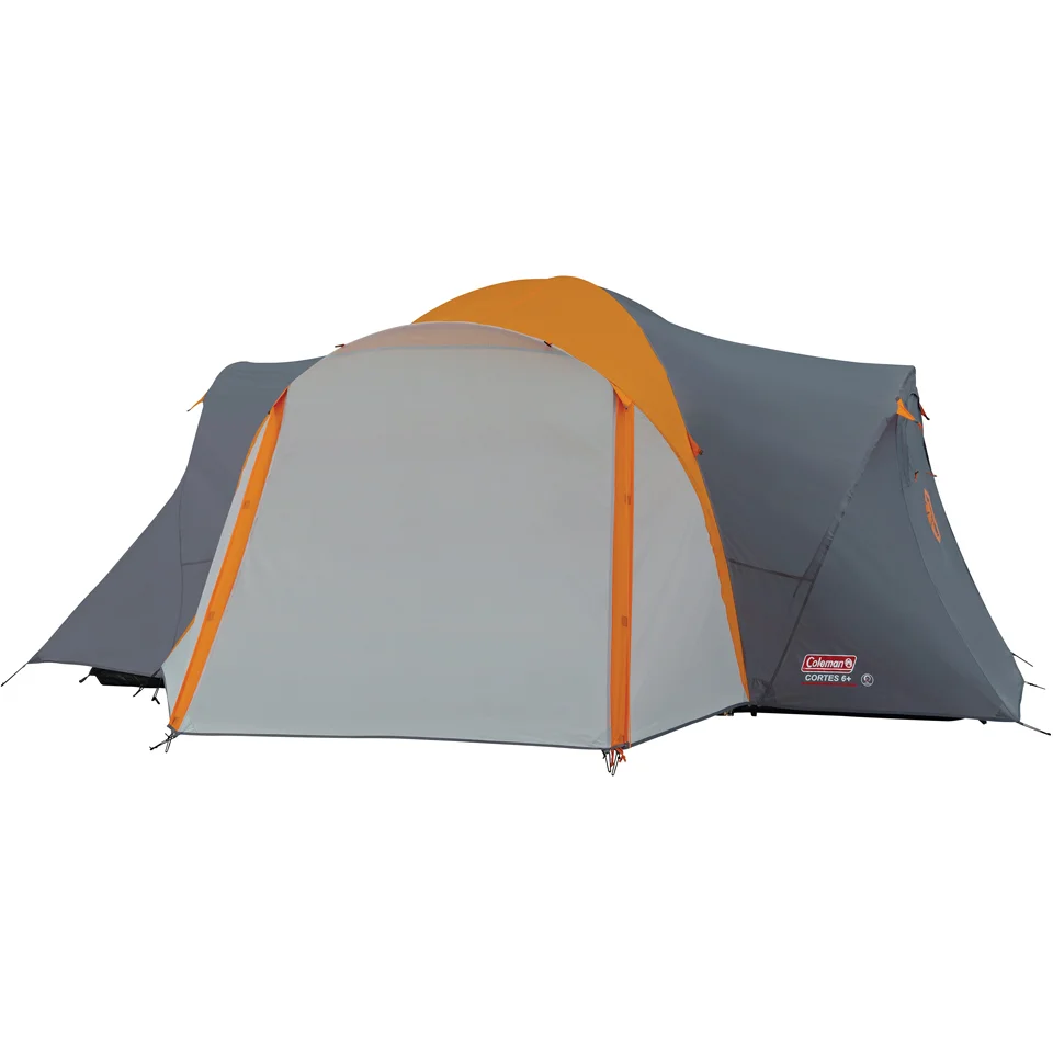 Coleman Cortes 6 Plus Tent (6 Person) - Grey/Orange Image 1